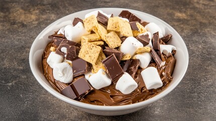 S'mores Dessert Ingredients in a Bowl - A Delicious Chocolate Treat