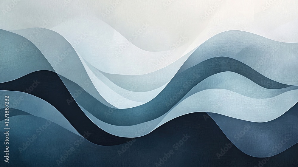 Poster a tranquil abstract background with flowing curves and gentle transitions of color, evoking a sense 