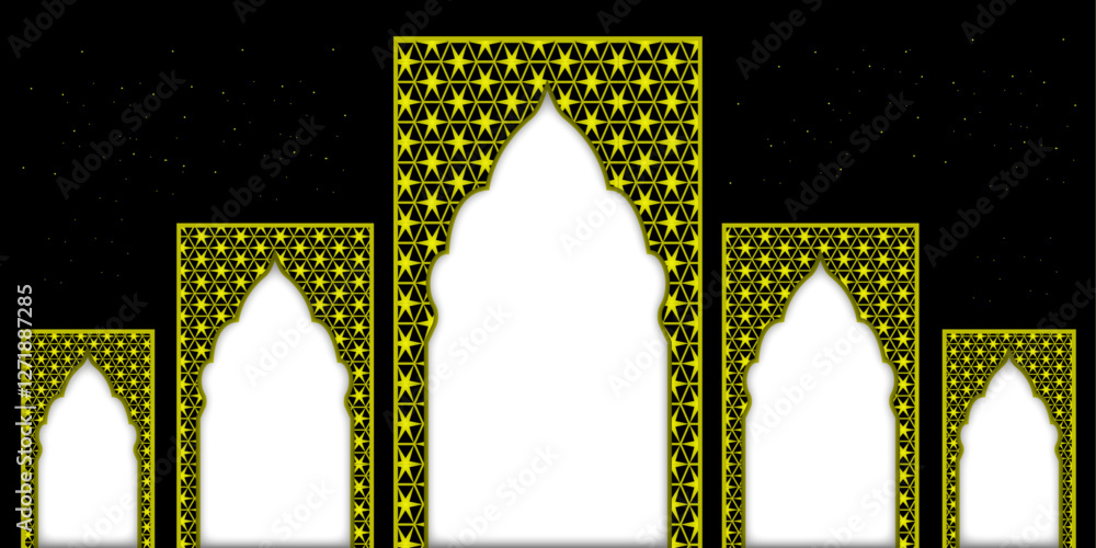 Poster frame for elegant greeting with geometric pattern | abstract multiple effect minimal vector backgrou