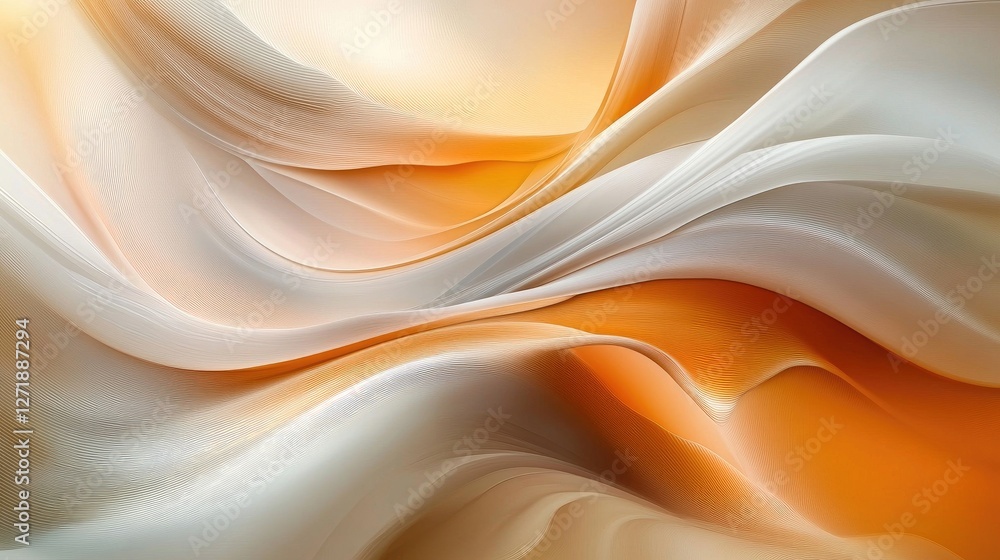 Poster a tranquil abstract background with flowing curves and gentle transitions of color, evoking a sense 