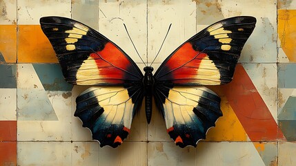 Bold geometric butterfly abstract design high resolution hd picture
