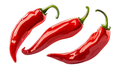 Red hot chili pepper vector isolated PNG, spicy pepper illustration, hot chili, fresh vegetable, cooking spice, chili peppers PNG, food icon, culinary ingredient, healthy food