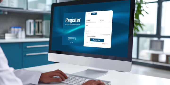 Online registration form for brisk form filling on the internet website