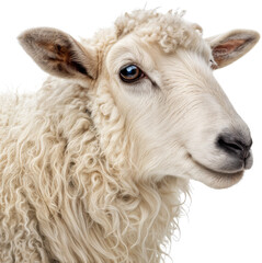 Fototapeta premium Curly Wool Sheep Face