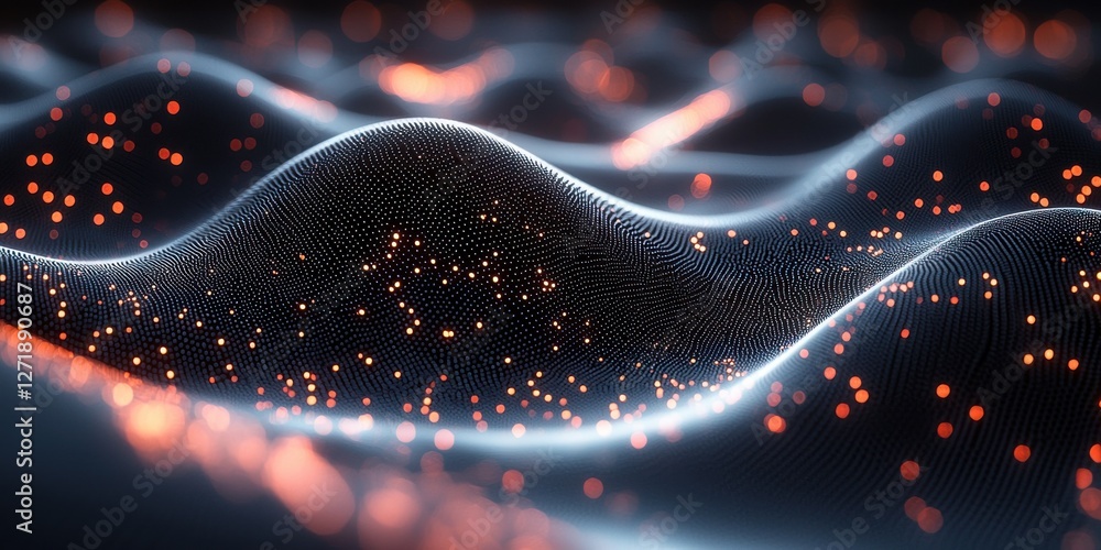 Poster gravitational waves distorting spacetime in a black hole simulation digital art abstract environment