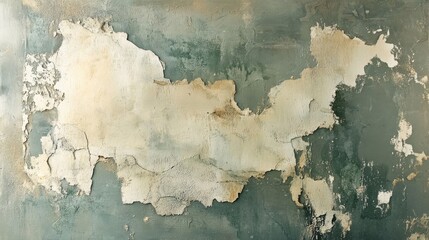 Textured grunge wall surface with flaking plaster and paint