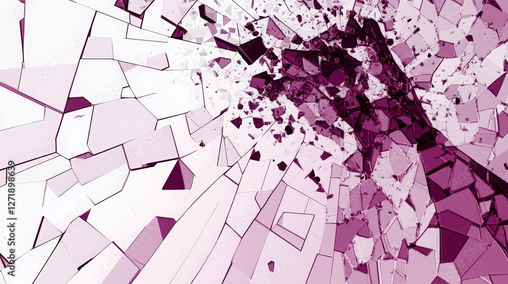 Poster shattered geometry abstract geometric abstract background featuring shattered glass and intersecting