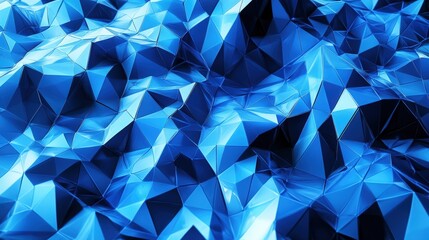 Obraz premium Geometric Abstract in Blue. An abstract background of geometrical shapes and lines, creating a modern and dynamic design in cool blue tones.