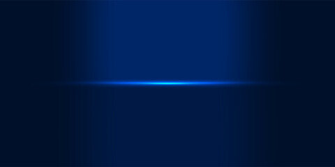 Abstract scene elegant blue light lines on dark background with lighting effect and sparkle