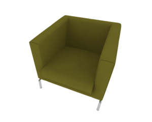 Armchair isolated on background. 3d rendering - illustration