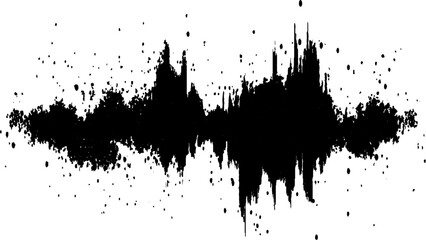  Black and white sound wave with a white background. Vector brush grunge texture Rough Black Scratches splatter grunge distressed background.