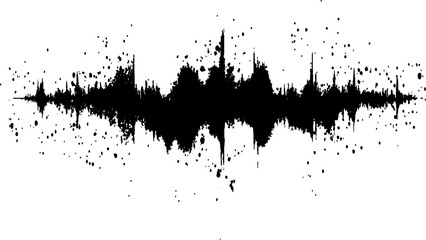  Black and white sound wave with a white background. Vector brush grunge texture Rough Black Scratches splatter grunge distressed background.