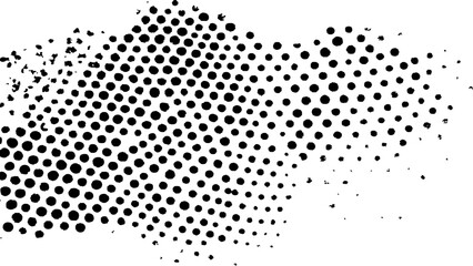 Black white halftone dotted white background. Black spots, splashes and dotted paint marks on a white background. grunge texture of old background