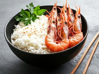 Grilled Anchovies Delight Kitchen Table Food Photography Modern Setting Close-Up White Rice with Anchovies
