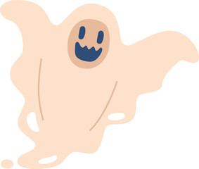 Spooky boo cartoon halloween ghost