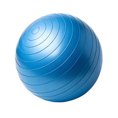 Blue Exercise Ball: Yoga Ball, Stability Ball, Fitness Ball isolated on transparent background