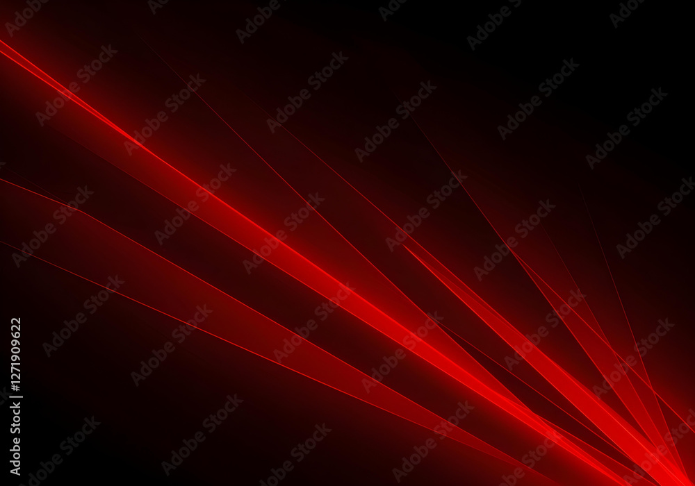Wall mural glow color red fiery shadow light triangles lines agonal gradient shape geometric effect 3d design b