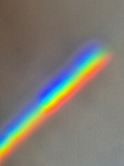 reflections of the passage of light forming a rainbow