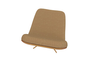 Armchair isolated on background. 3d rendering - illustration