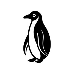 Penguin vector icon on white background