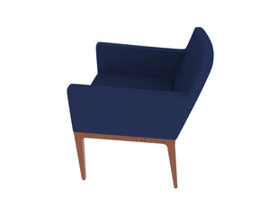 Armchair isolated on background. 3d rendering - illustration