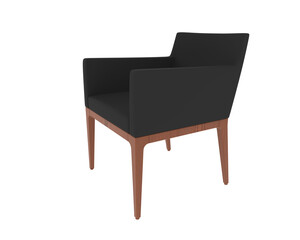 Armchair isolated on background. 3d rendering - illustration