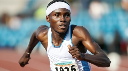 A man running with the number 1926 on his shirt