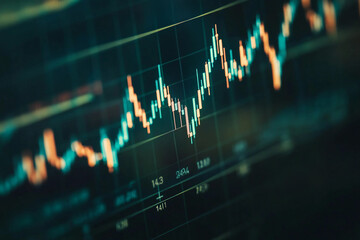 A graph displaying an upward trend, illustrating growth and increasing values over time generated with AI