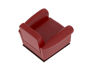 Armchair isolated on background. 3d rendering - illustration