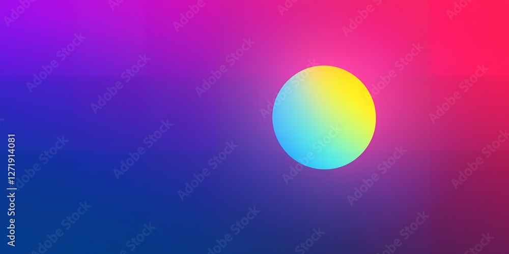Aufkleber vibrant gradient background with colorful circle abstract design for modern presentations