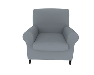 Armchair isolated on background. 3d rendering - illustration