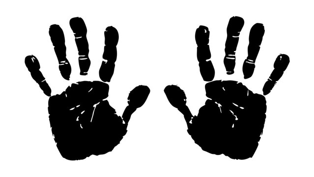 black hand print 