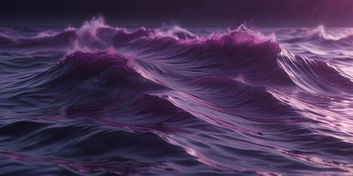 Dark purple pink abstract ocean background with wavy ripples , ocean, purple