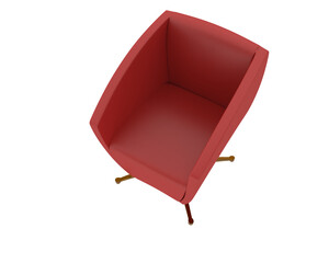 Armchair isolated on background. 3d rendering - illustration