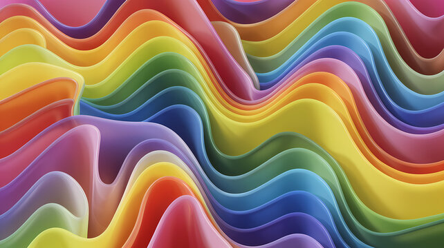 Formas abstractas de ondas multicolor con dinamismo creando una visualmente agradable textura.