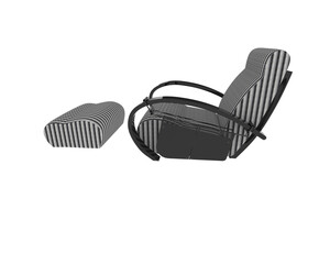 Fototapeta premium Armchair isolated on background. 3d rendering - illustration