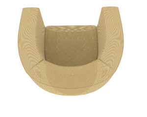 Armchair isolated on background. 3d rendering - illustration