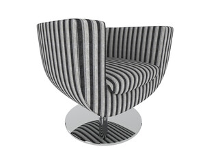 Armchair isolated on background. 3d rendering - illustration