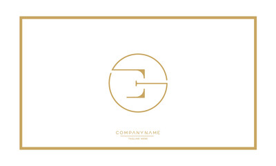 Alphabet letters E or EE Logo vector icon 