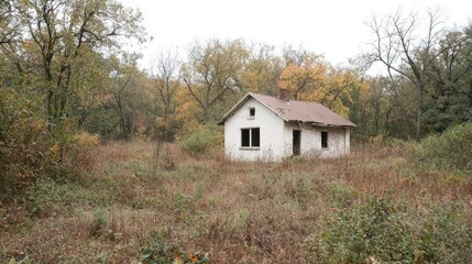 Fototapeta premium Abandoned House in Autumn Woods