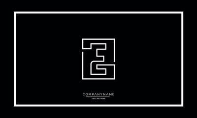 Alphabet letters E or EE Logo vector icon 