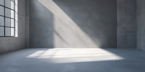 Empty Industrial Room with Sunlight