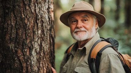 Obraz premium Adventure Hiking in the Forest