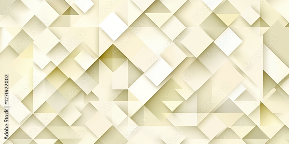 Aufkleber abstract geometric background cream white beige squares triangles pattern design texture