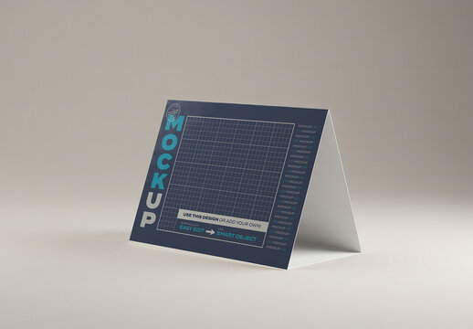 Simple Table Tent Mockup