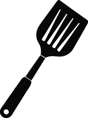 spatula black and white silhouette vector design