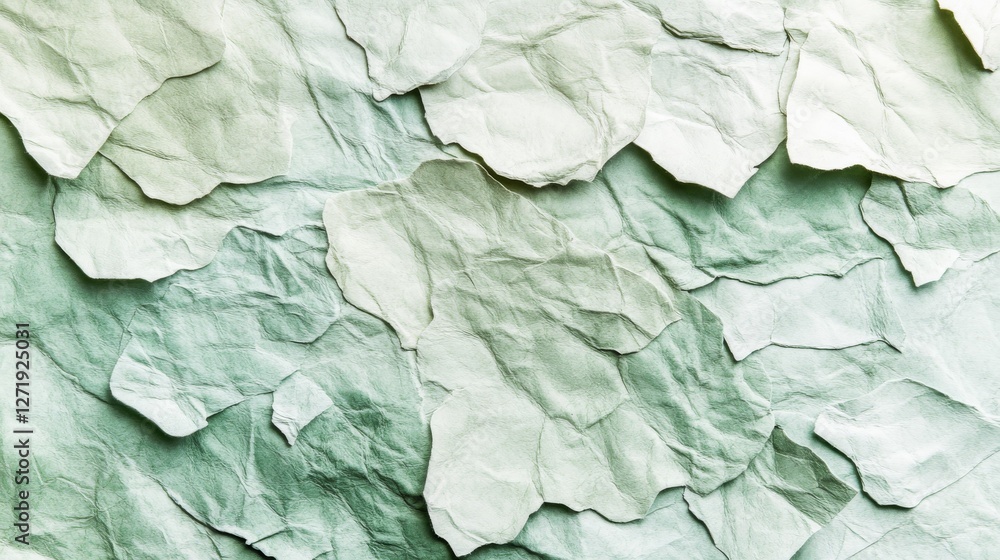 Poster overlapping pieces of crumpled paper create an abstract background