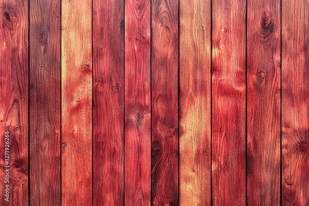Poster distressed reddish wooden planks create a vintage and rustic texture background, perfect for adding 