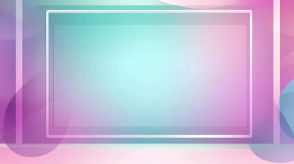 Obraz premium Gentle background for presentation, soft gradient, framed colorful shapes, copy space