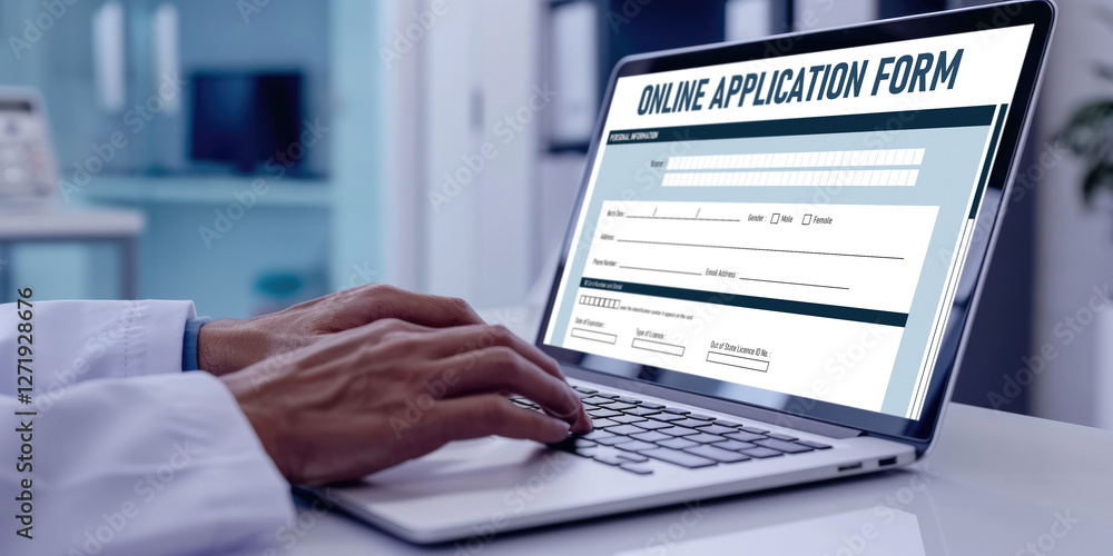 Poster online application form for brisk registration on the internet website